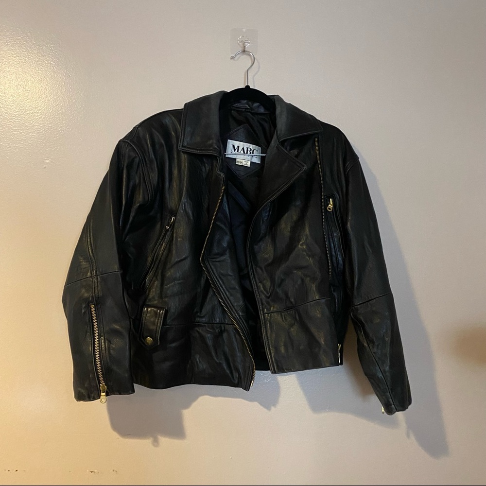 Vintage leather jacket - Picture 2 of 4